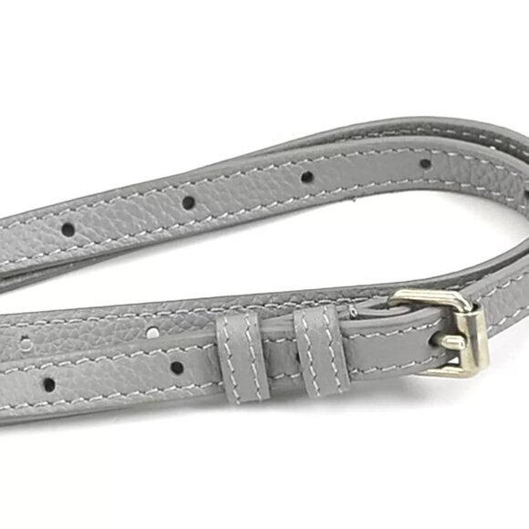 Auth BALENCIAGA North-South Shoulder Bag Gray Leather - Picture 10 of 15